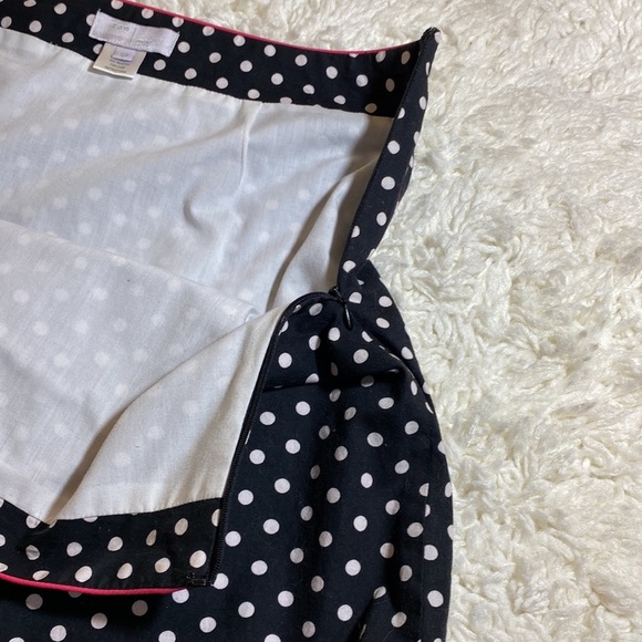 SAM TY BLACK & WHITE BARBIECORE POLKA DOT SKIRT PINK Peak a boo Hem Size… - Picture 8 of 11